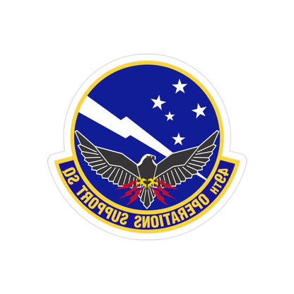 49th Operations Support Squadron (U.S. Air Force) REVERSE PRINT Transparent STICKER-2" × 2"-The Sticker Space