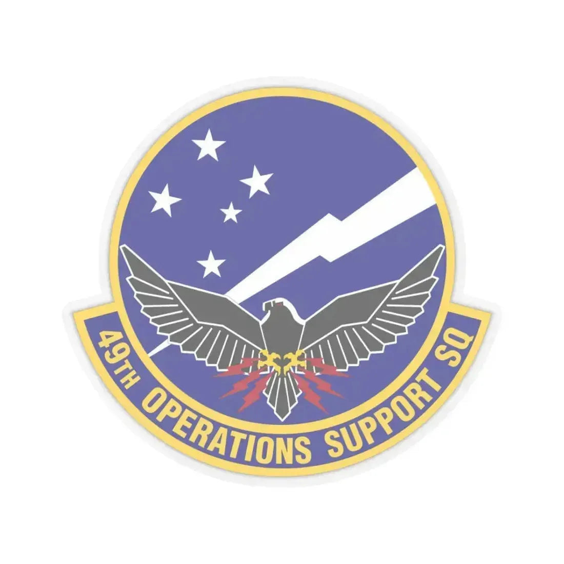49th Operations Support Squadron (U.S. Air Force) STICKER Vinyl Kiss-Cut Decal 3 Inch Transparent - The Sticker Space