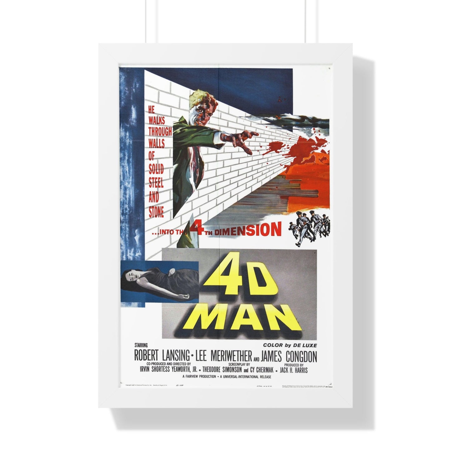 4D MAN 1959 - Framed Movie Poster-16″ x 24″-The Sticker Space