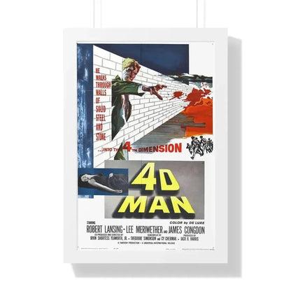 4D MAN 1959 - Framed Movie Poster 16″ x 24″ White - The Sticker Space