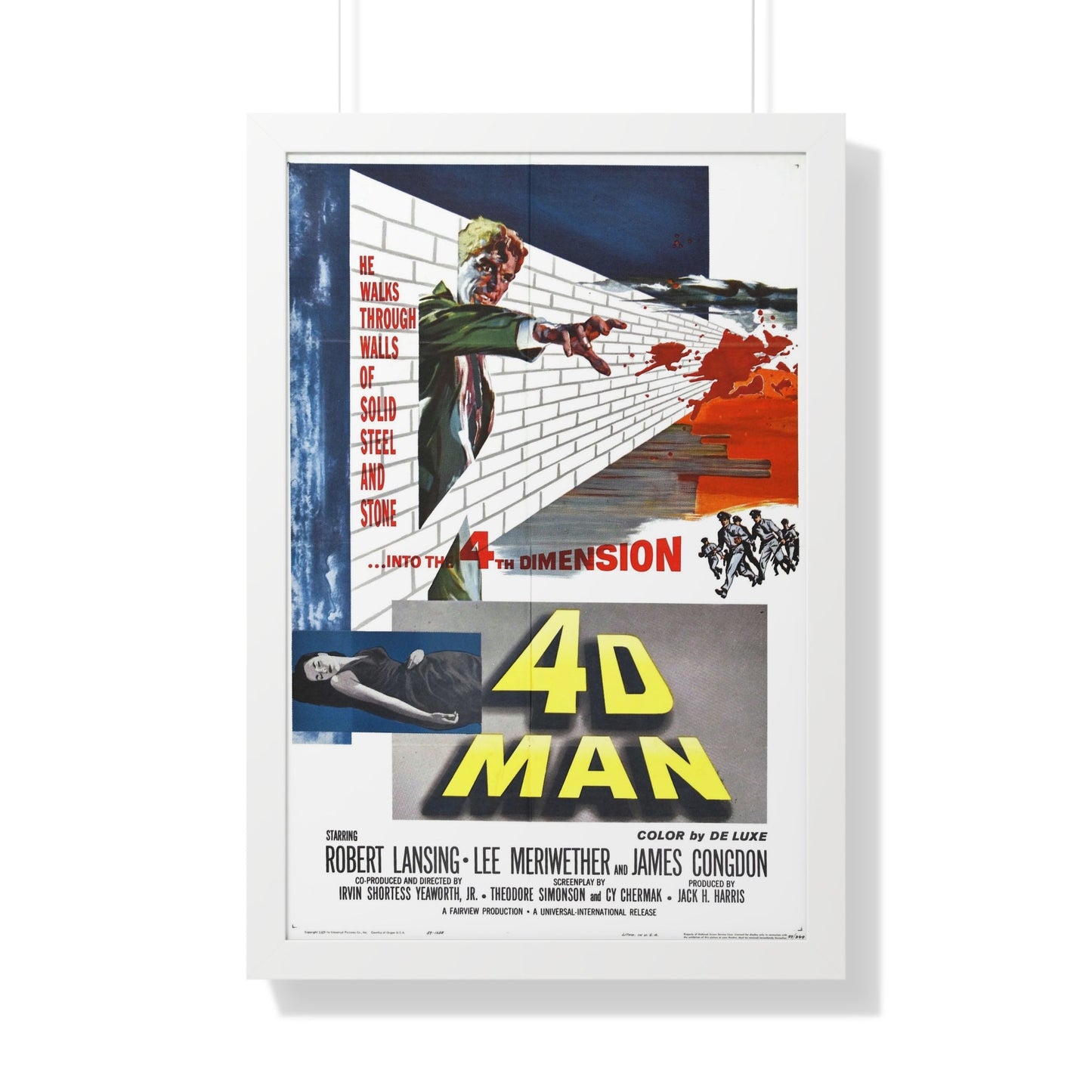 4D MAN 1959 - Framed Movie Poster-20" x 30"-The Sticker Space