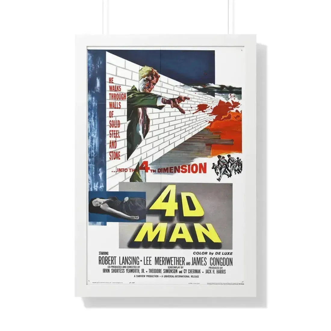 4D MAN 1959 - Framed Movie Poster - The Sticker Space