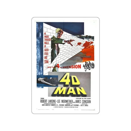 4D MAN 1959 Movie Poster STICKER Vinyl Die-Cut Decal 4 Inch - The Sticker Space