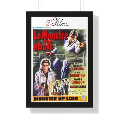 4D MAN (BELGIAN) 1959 - Framed Movie Poster 16″ x 24″ Black - The Sticker Space