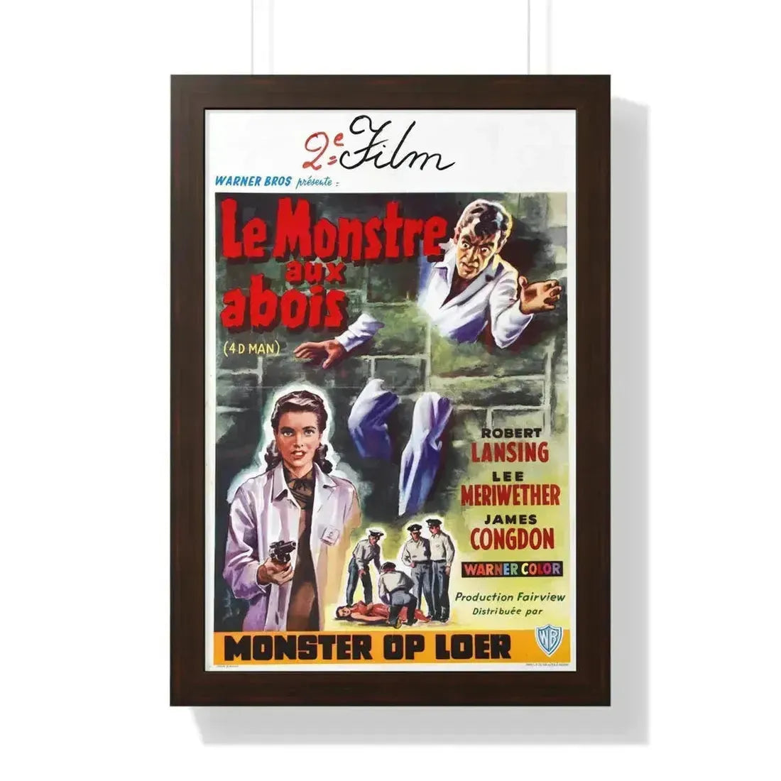 4D MAN (BELGIAN) 1959 - Framed Movie Poster - The Sticker Space