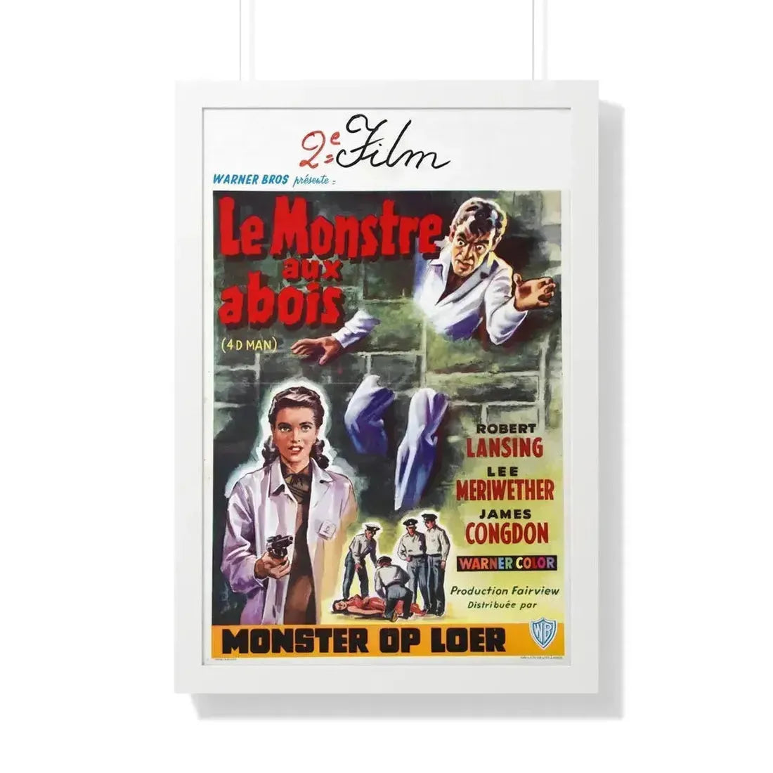 4D MAN (BELGIAN) 1959 - Framed Movie Poster - The Sticker Space