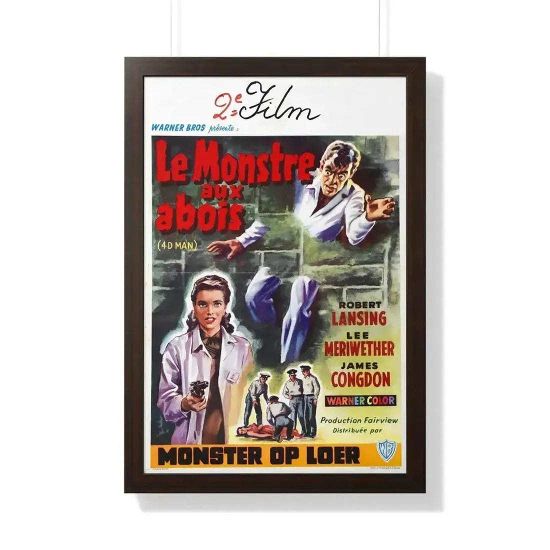 4D MAN (BELGIAN) 1959 - Framed Movie Poster - The Sticker Space
