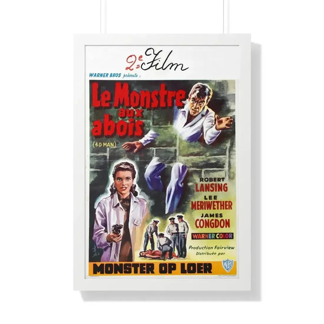 4D MAN (BELGIAN) 1959 - Framed Movie Poster - The Sticker Space