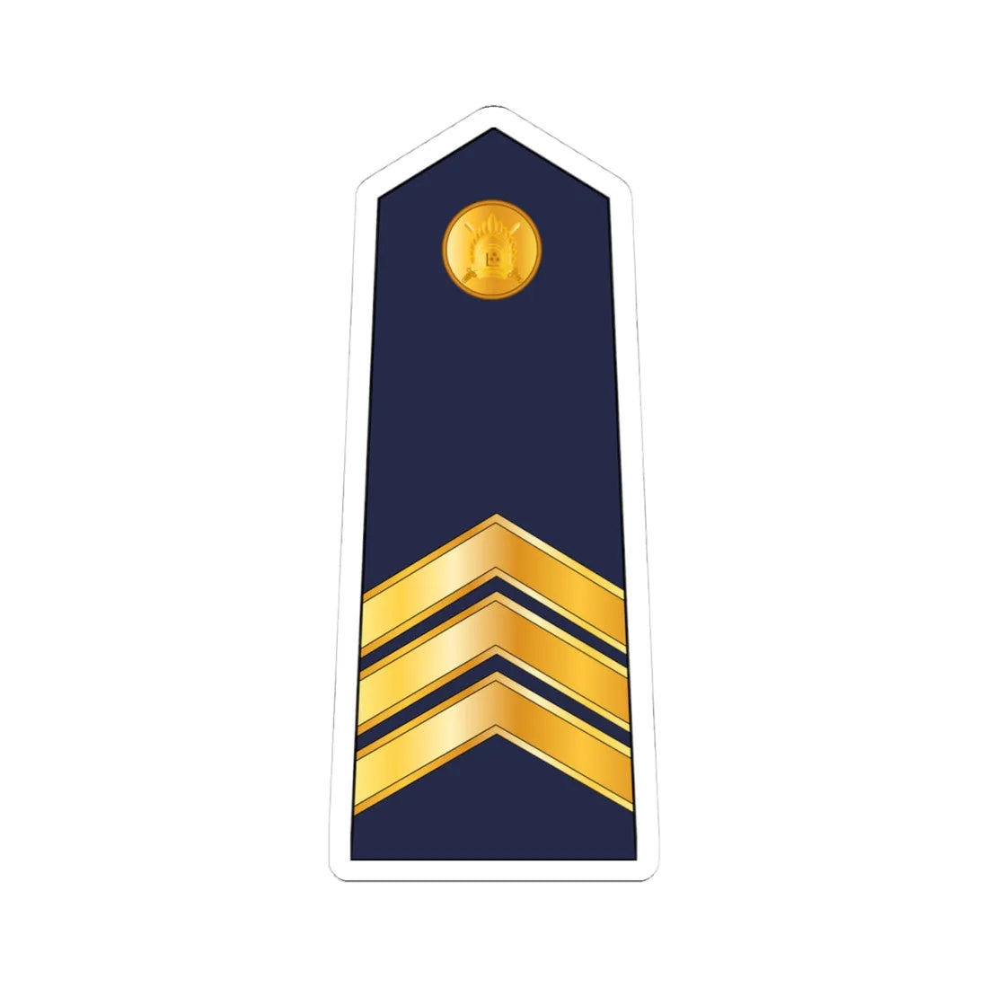 4.LVAF SGT (Latvia) (Military Rank) STICKER Vinyl Kiss-Cut Decal 4 Inch White - The Sticker Space