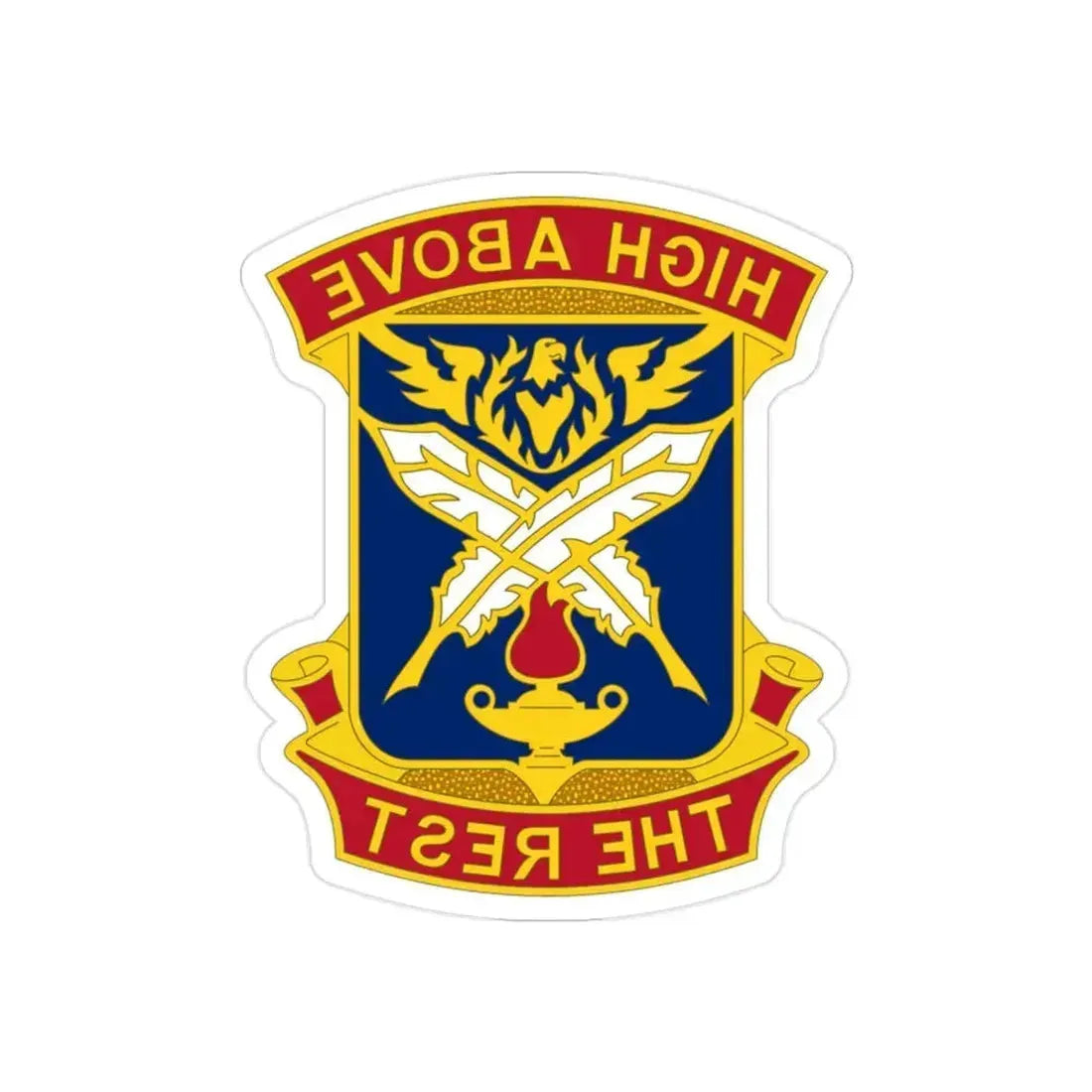 4TH ADJUTANT GENERAL BATTALION (U.S. Army) REVERSE PRINT Transparent Die-Cut STICKER 2 Inch Die-Cut Transparent - The Sticker Space