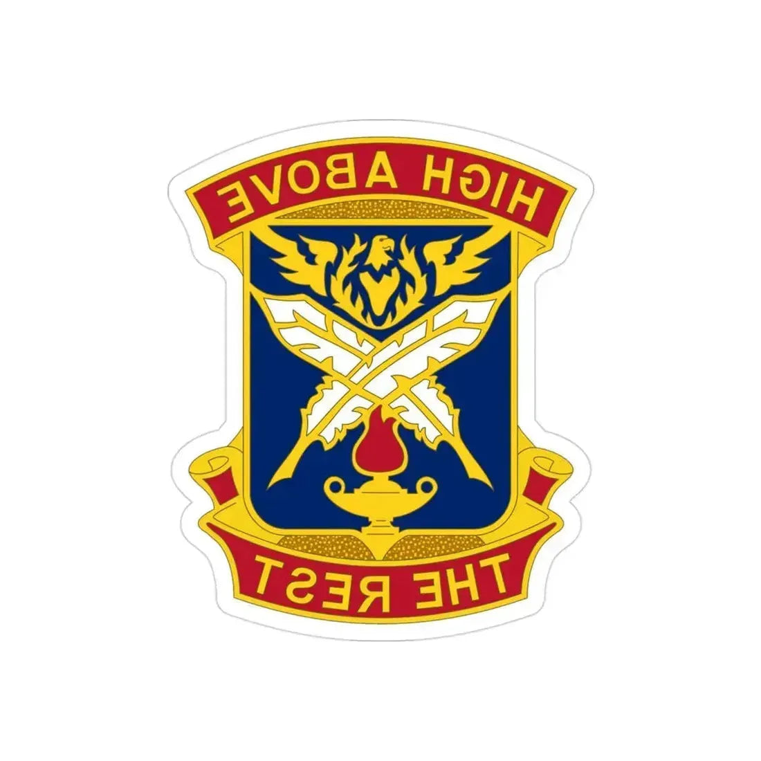 4TH ADJUTANT GENERAL BATTALION (U.S. Army) REVERSE PRINT Transparent Die-Cut STICKER 3 Inch Die-Cut Transparent - The Sticker Space