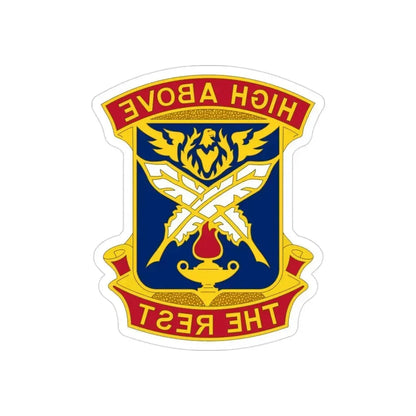 4TH ADJUTANT GENERAL BATTALION (U.S. Army) REVERSE PRINT Transparent Die-Cut STICKER 3 Inch Die-Cut Transparent - The Sticker Space