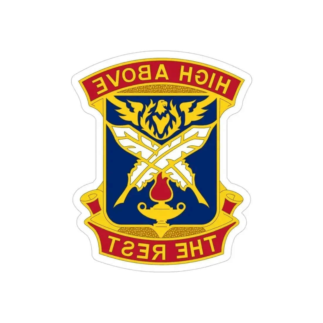 4TH ADJUTANT GENERAL BATTALION (U.S. Army) REVERSE PRINT Transparent Die-Cut STICKER 4 Inch Die-Cut Transparent - The Sticker Space