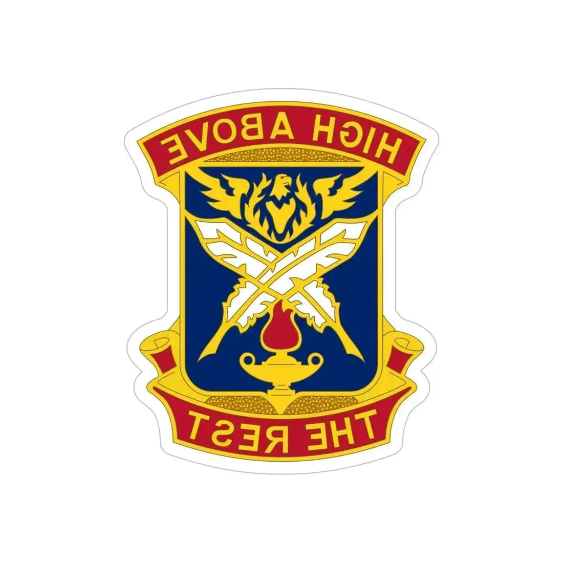 4TH ADJUTANT GENERAL BATTALION (U.S. Army) REVERSE PRINT Transparent Die-Cut STICKER 6 Inch Die-Cut Transparent - The Sticker Space