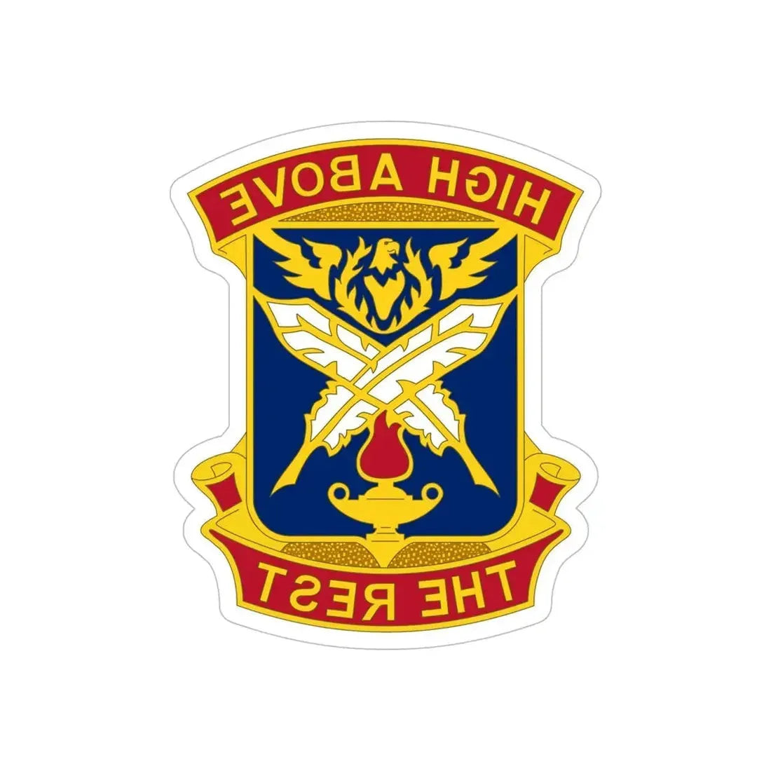 4TH ADJUTANT GENERAL BATTALION (U.S. Army) REVERSE PRINT Transparent Die-Cut STICKER - The Sticker Space