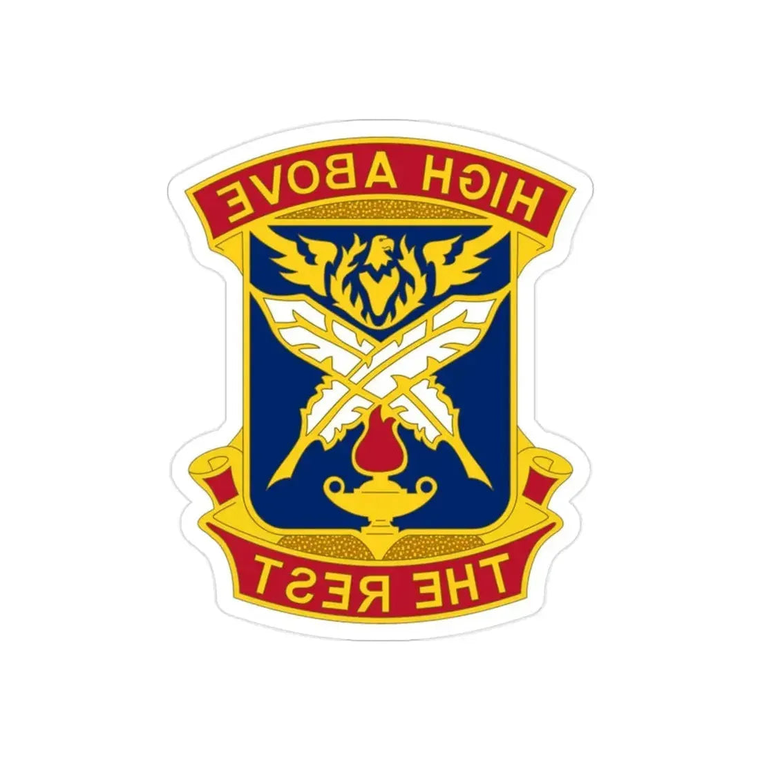 4TH ADJUTANT GENERAL BATTALION (U.S. Army) REVERSE PRINT Transparent Die-Cut STICKER - The Sticker Space