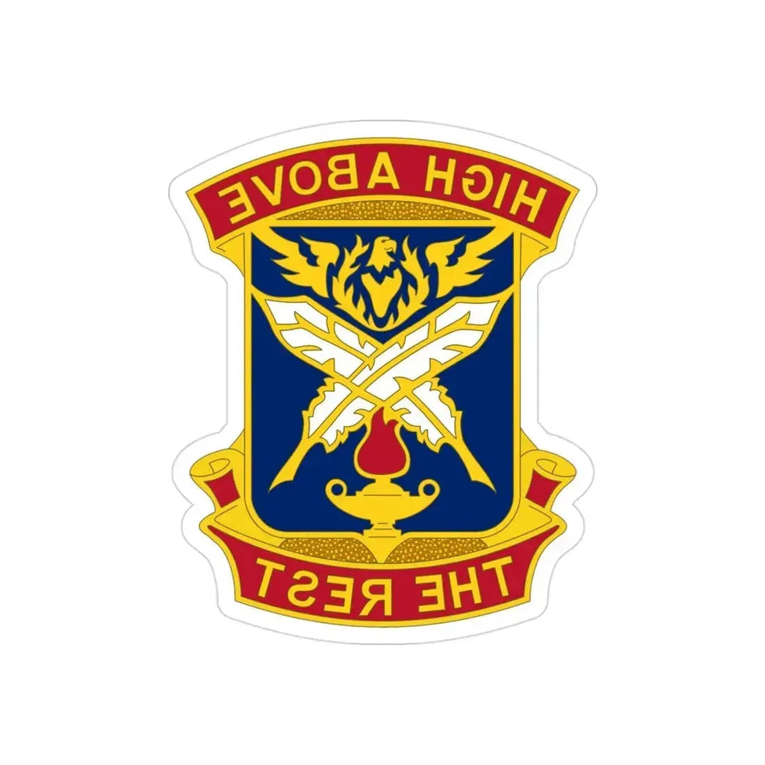 4TH ADJUTANT GENERAL BATTALION (U.S. Army) REVERSE PRINT Transparent Die-Cut STICKER - The Sticker Space