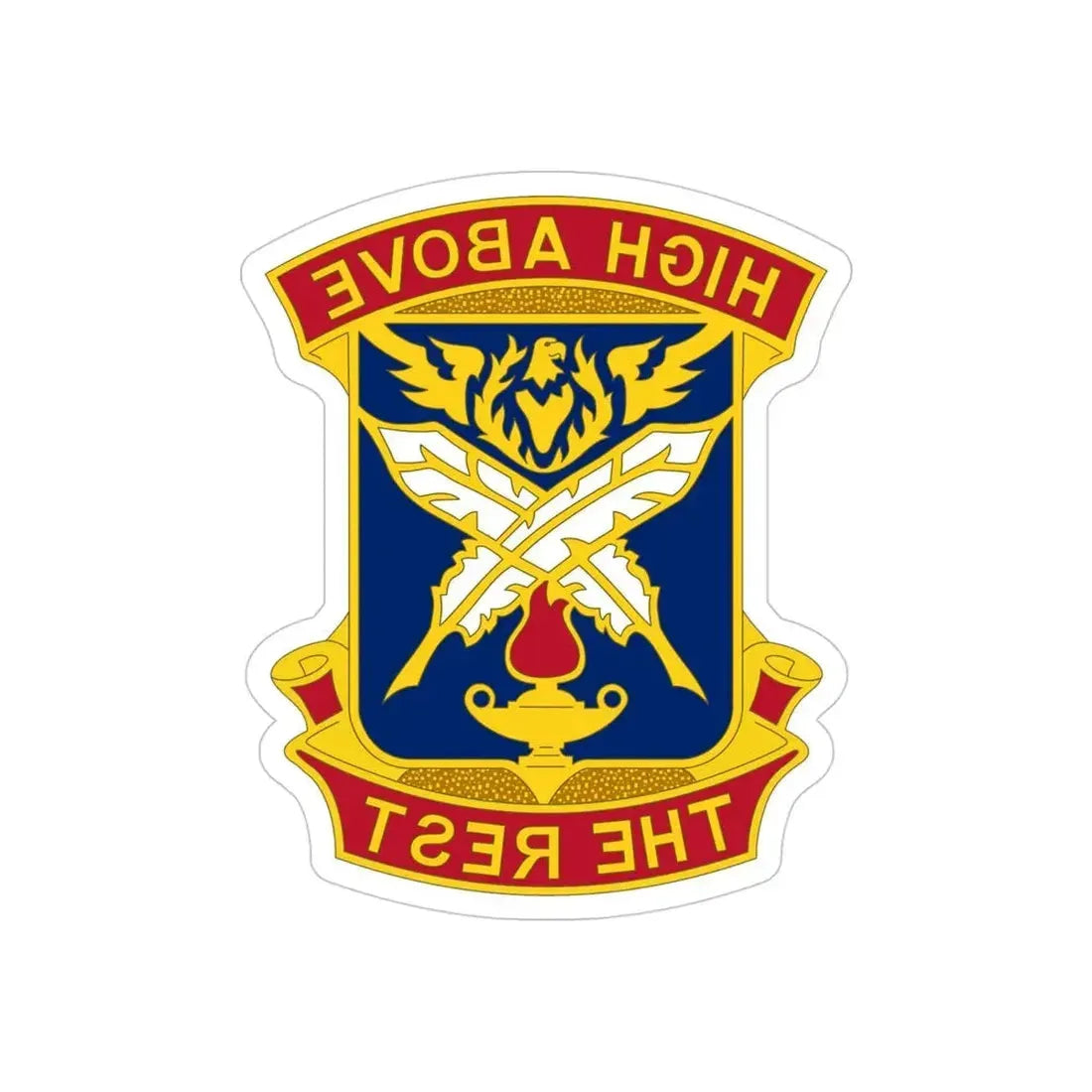 4TH ADJUTANT GENERAL BATTALION (U.S. Army) REVERSE PRINT Transparent Die-Cut STICKER - The Sticker Space