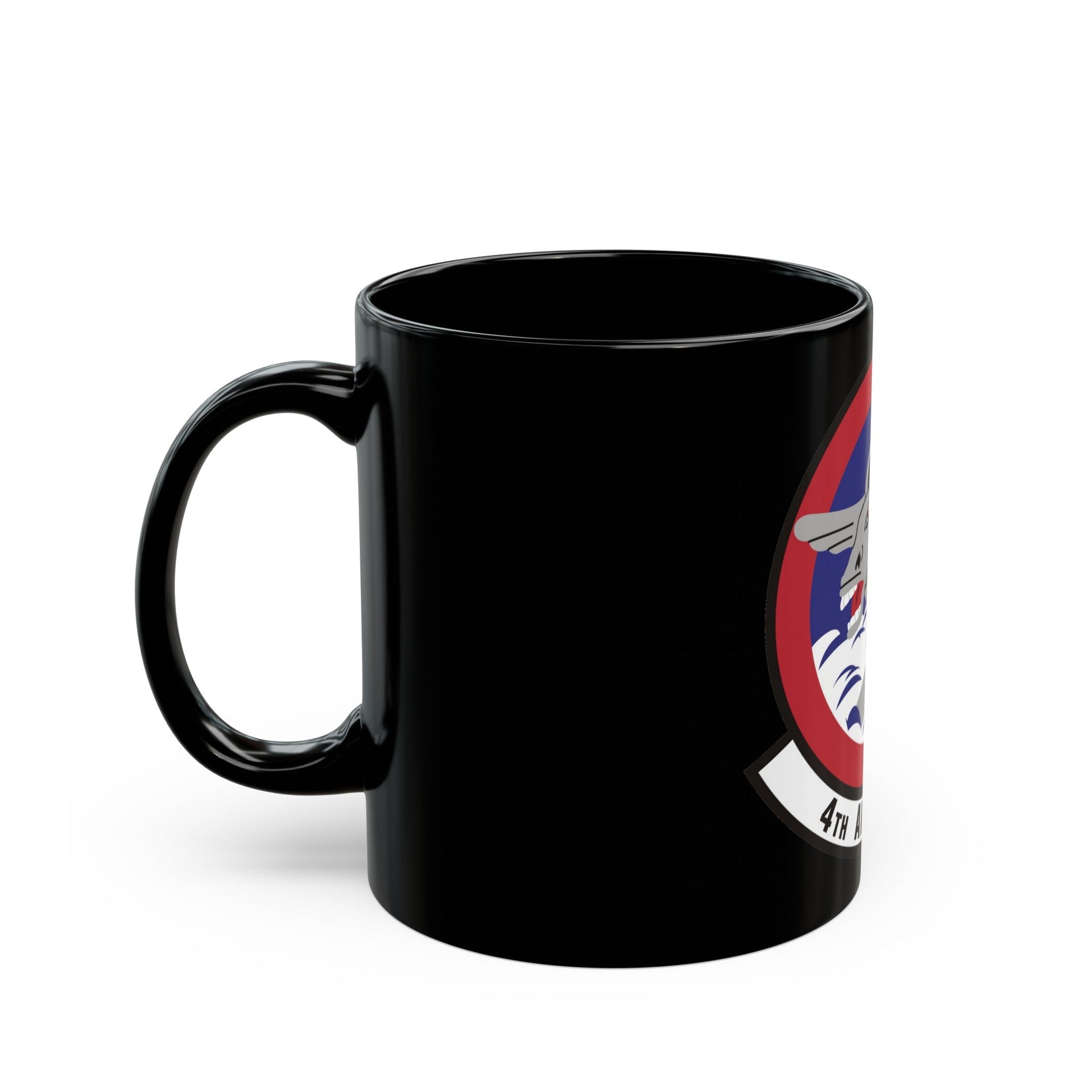 4th Airlift Squadron (U.S. Air Force) Black Coffee Mug-The Sticker Space