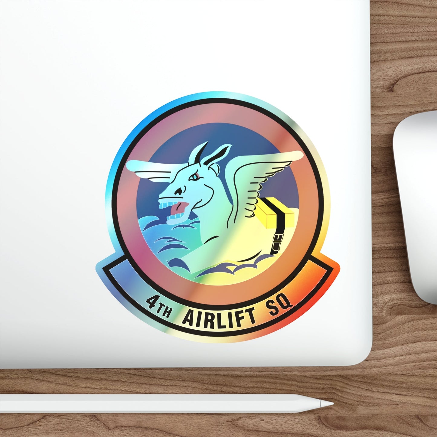 4th Airlift Squadron (U.S. Air Force) Holographic STICKER Die-Cut Vinyl Decal-The Sticker Space