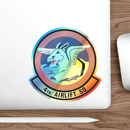 4th Airlift Squadron (U.S. Air Force) Holographic STICKER Die-Cut Vinyl Decal-The Sticker Space