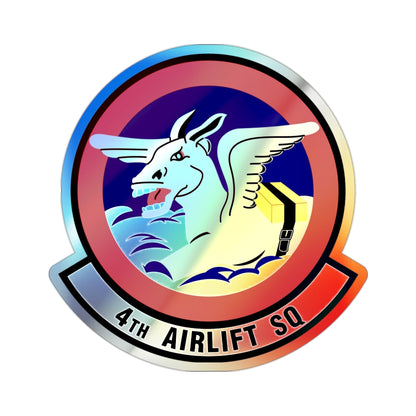 4th Airlift Squadron (U.S. Air Force) Holographic STICKER Die-Cut Vinyl Decal-2 Inch-The Sticker Space