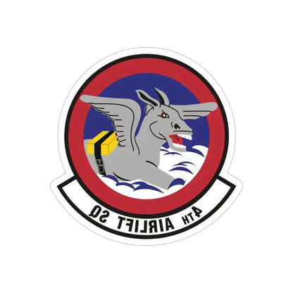 4th Airlift Squadron (U.S. Air Force) REVERSE PRINT Transparent Die-Cut STICKER - The Sticker Space
