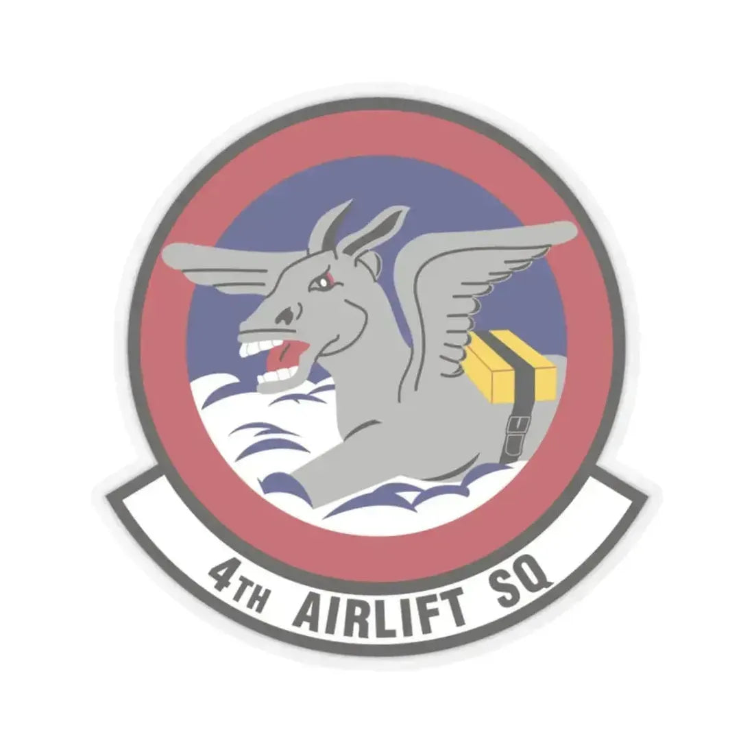 4th Airlift Squadron (U.S. Air Force) STICKER Vinyl Kiss-Cut Decal 2 Inch Transparent - The Sticker Space