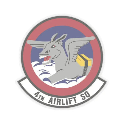 4th Airlift Squadron (U.S. Air Force) STICKER Vinyl Kiss-Cut Decal 4 Inch Transparent - The Sticker Space