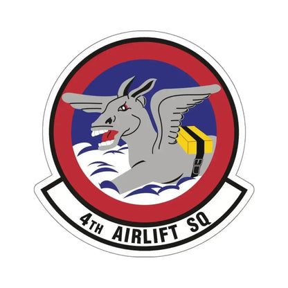 4th Airlift Squadron (U.S. Air Force) STICKER Vinyl Kiss-Cut Decal 6 Inch White - The Sticker Space