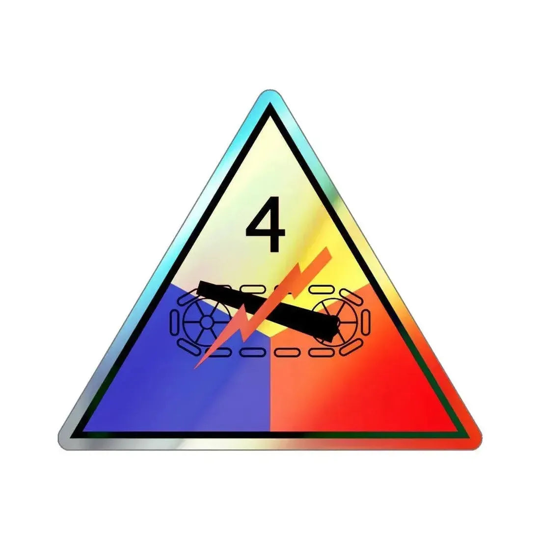 4th Armored Division (U.S. Army) Holographic STICKER Die-Cut Vinyl Decal 6 Inch Holographic - The Sticker Space