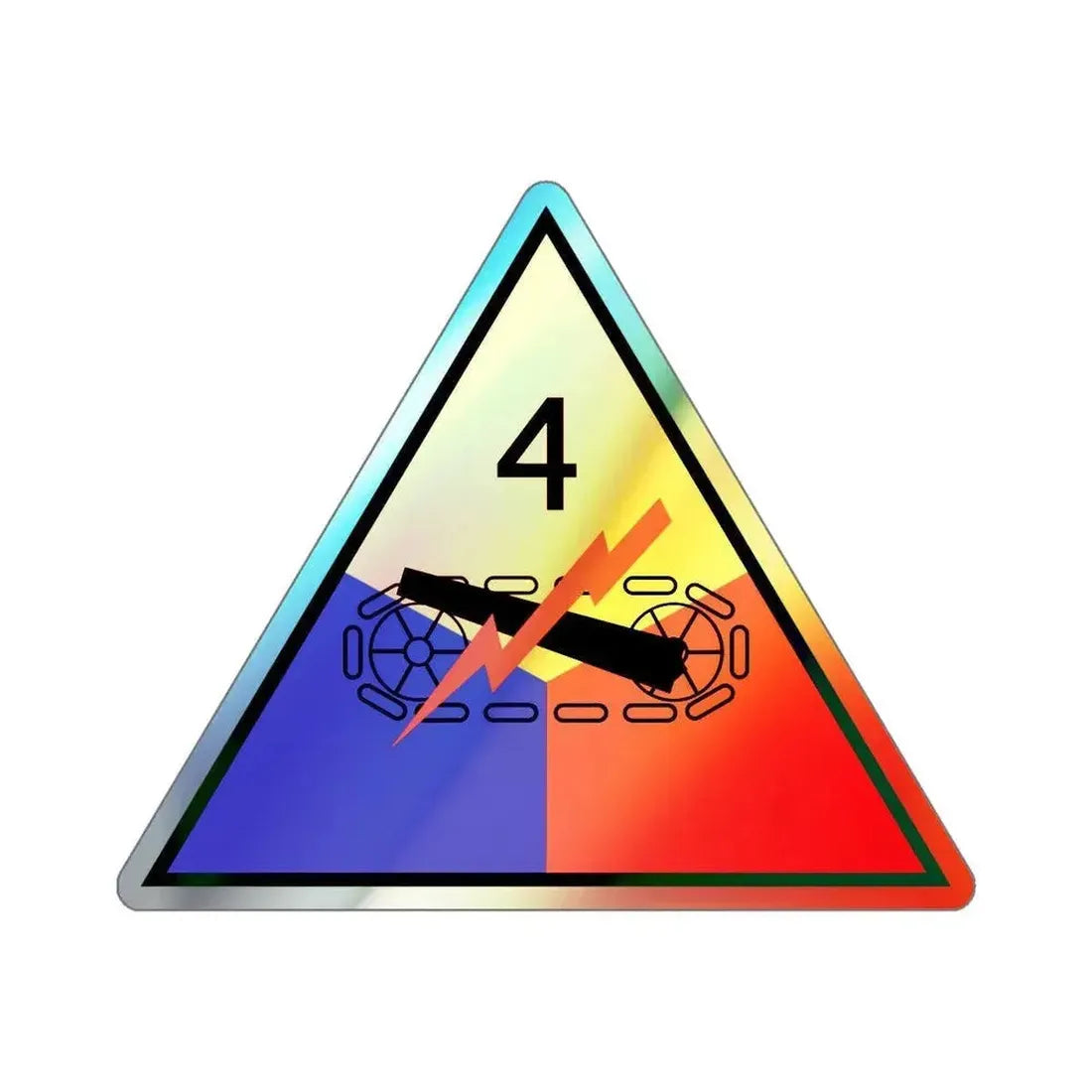 4th Armored Division (U.S. Army) Holographic STICKER Die-Cut Vinyl Decal 6 Inch Holographic - The Sticker Space