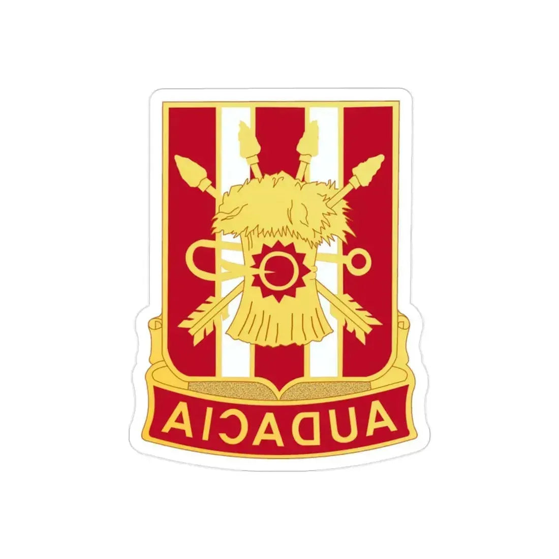 4th Artillery Regiment (U.S. Army) REVERSE PRINT Transparent Die-Cut STICKER 2 Inch Die-Cut Transparent - The Sticker Space