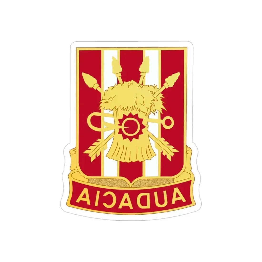 4th Artillery Regiment (U.S. Army) REVERSE PRINT Transparent Die-Cut STICKER 3 Inch Die-Cut Transparent - The Sticker Space