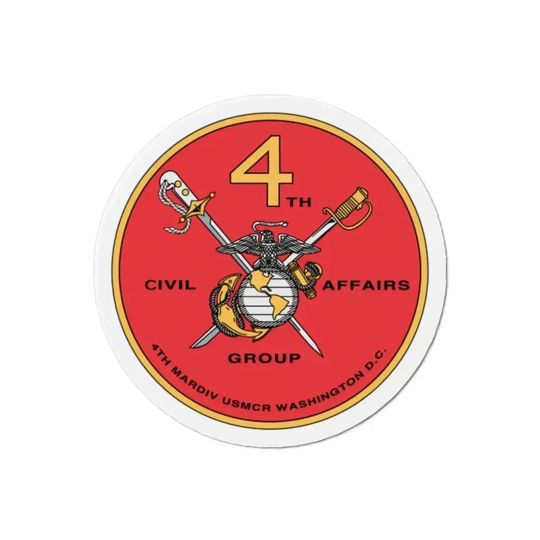 4th Civil Affairs Group (USMC) Refrigerator Magnet 2 Inch - The Sticker Space