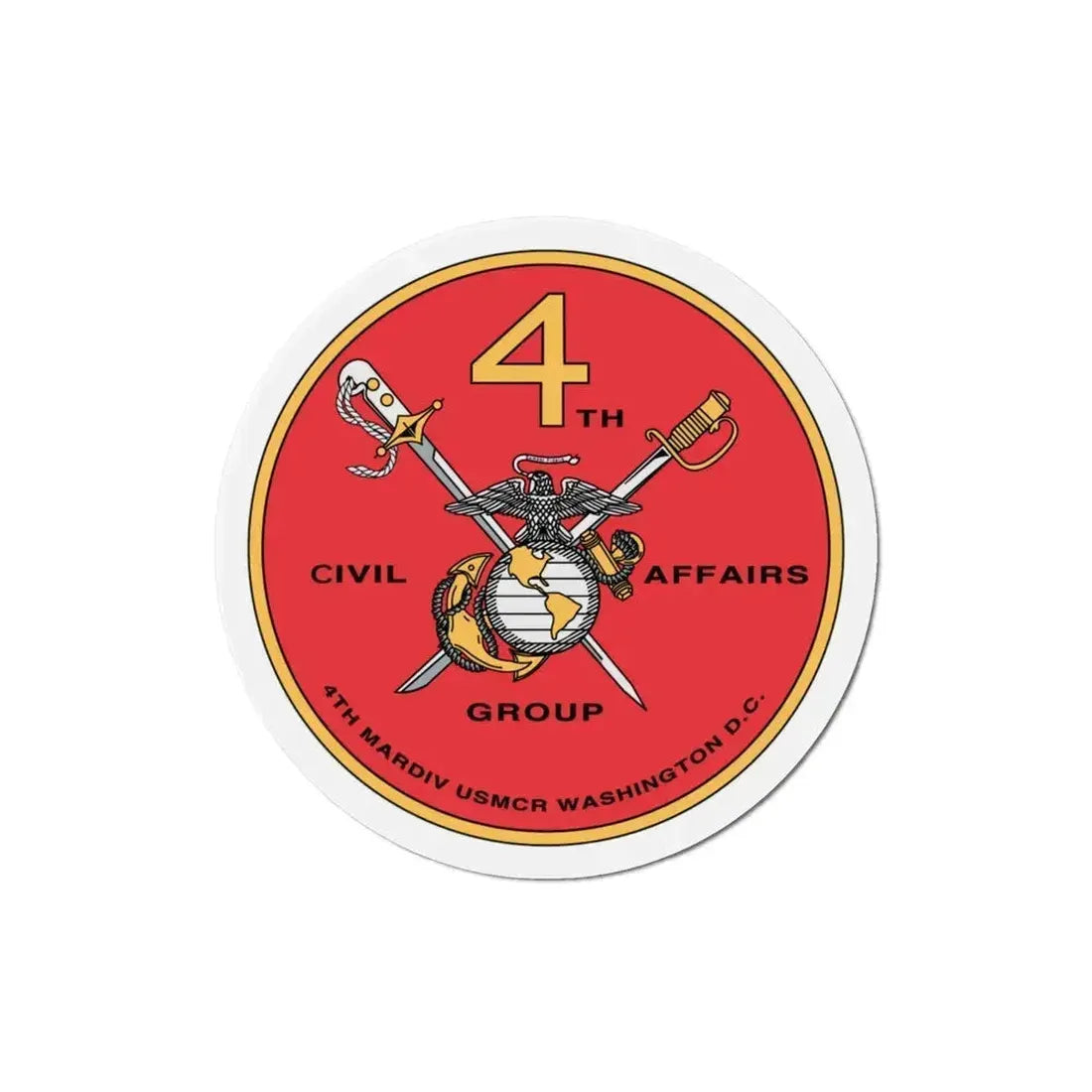 4th Civil Affairs Group (USMC) Refrigerator Magnet 4 Inch - The Sticker Space