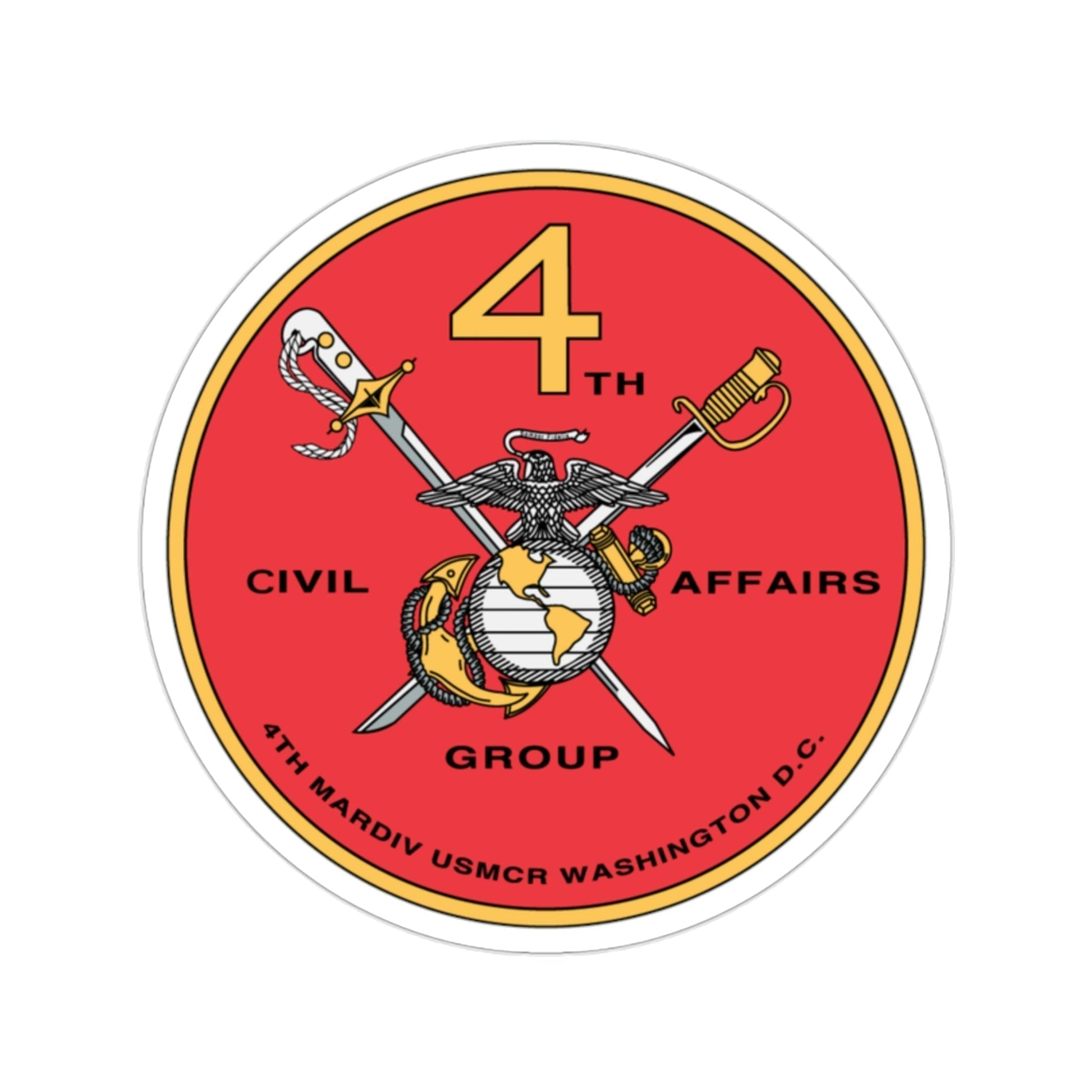 4th Civil Affairs Group (USMC) STICKER Vinyl Die-Cut Decal-2 Inch-The Sticker Space