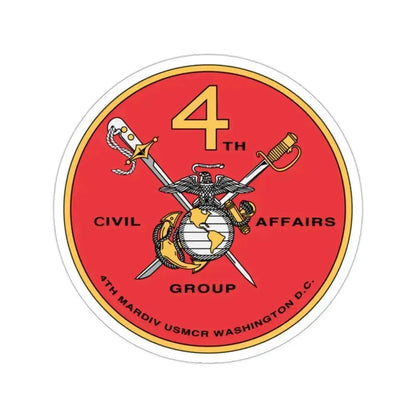 4th Civil Affairs Group (USMC) STICKER Vinyl Die-Cut Decal 2 Inch - The Sticker Space