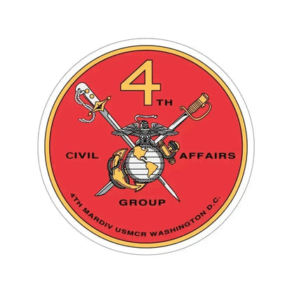 4th Civil Affairs Group (USMC) STICKER Vinyl Die-Cut Decal 5 Inch - The Sticker Space