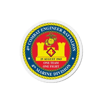 4th Cmbt Eng Bn (USMC) Refrigerator Magnet - The Sticker Space