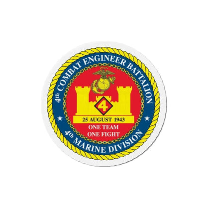4th Cmbt Eng Bn (USMC) Refrigerator Magnet - The Sticker Space