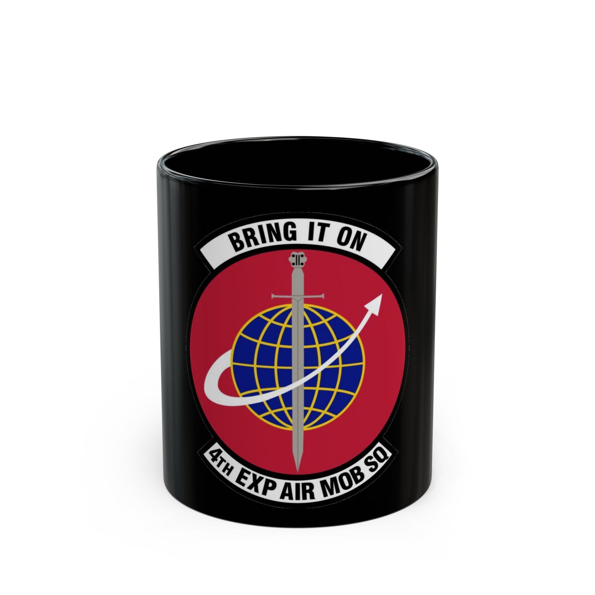 4th Expeditionary Air Mobility Squadron (U.S. Air Force) Black Coffee Mug-11oz-The Sticker Space