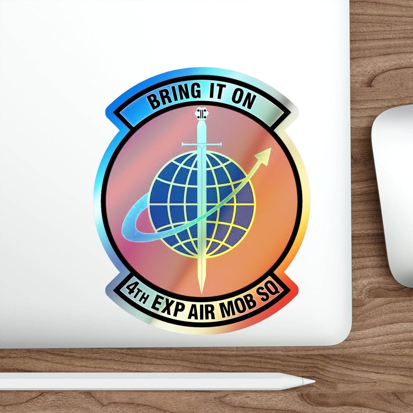 4th Expeditionary Air Mobility Squadron (U.S. Air Force) Holographic STICKER Die-Cut Vinyl Decal-The Sticker Space