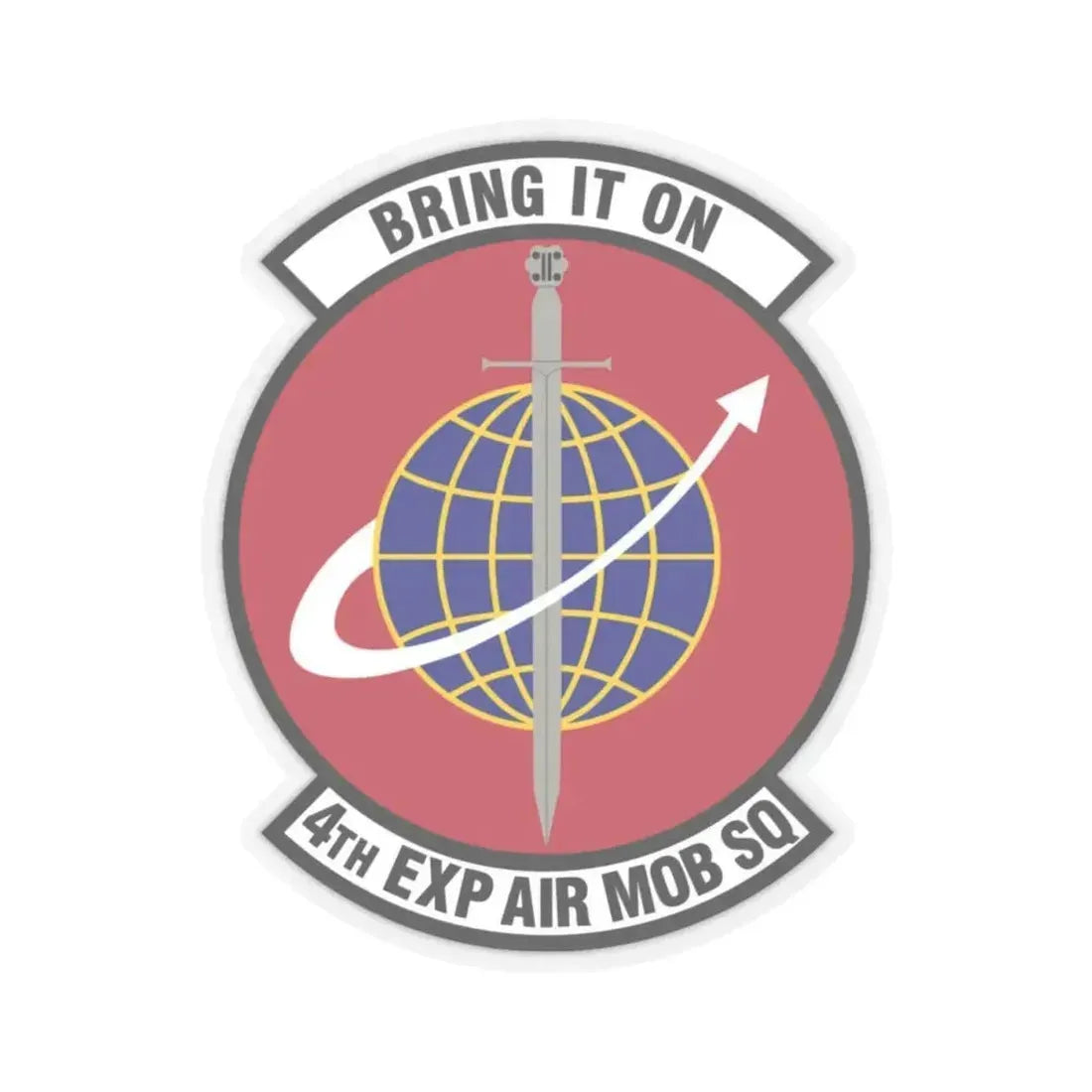4th Expeditionary Air Mobility Squadron (U.S. Air Force) STICKER Vinyl Kiss-Cut Decal 4 Inch Transparent - The Sticker Space