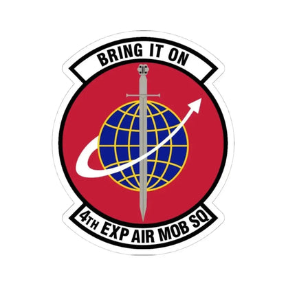 4th Expeditionary Air Mobility Squadron (U.S. Air Force) STICKER Vinyl Kiss-Cut Decal 4 Inch White - The Sticker Space
