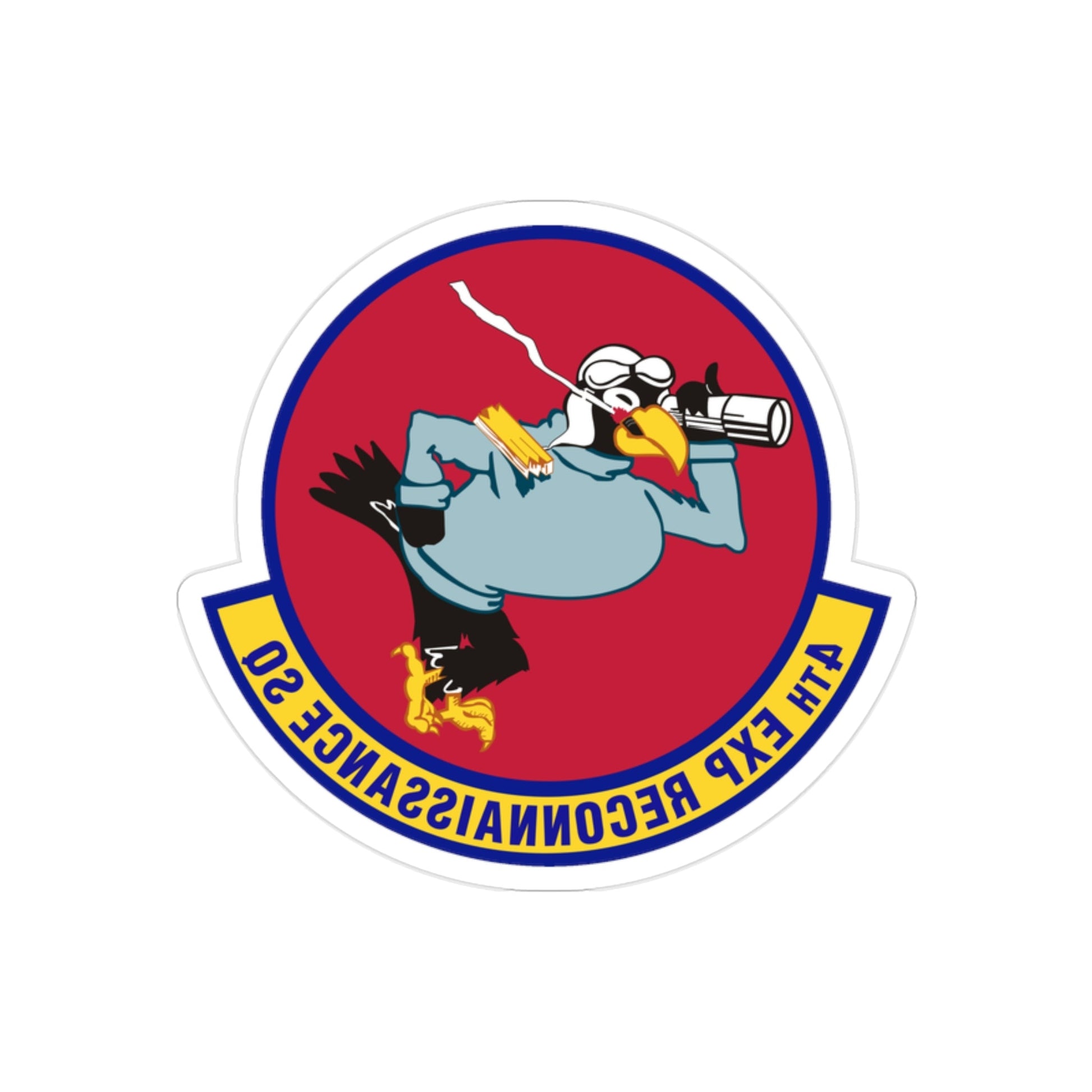 4th Expeditionary Reconnaissance Squadron (U.S. Air Force) REVERSE PRINT Transparent STICKER-2" × 2"-The Sticker Space