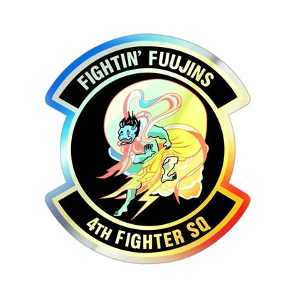 4th Fighter SQ Fightin' Fuujins (U.S. Air Force) Holographic STICKER Die-Cut Vinyl Decal 2 Inch Holographic - The Sticker Space