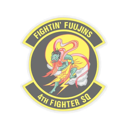 4th Fighter SQ Fightin' Fuujins (U.S. Air Force) STICKER Vinyl Kiss-Cut Decal 2 Inch Transparent - The Sticker Space