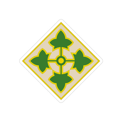 4th Infantry Division CSIB2 (U.S. Army) REVERSE PRINT Transparent STICKER-5" × 5"-The Sticker Space