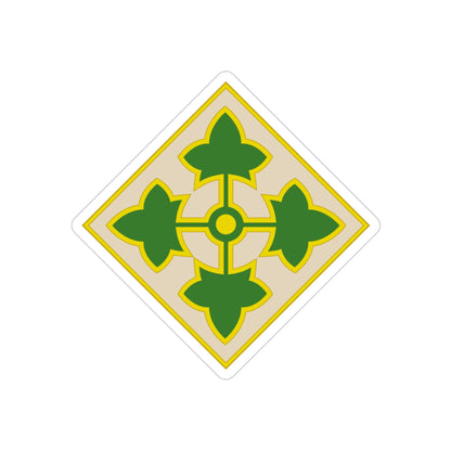 4th Infantry Division CSIB2 (U.S. Army) REVERSE PRINT Transparent STICKER-6" × 6"-The Sticker Space